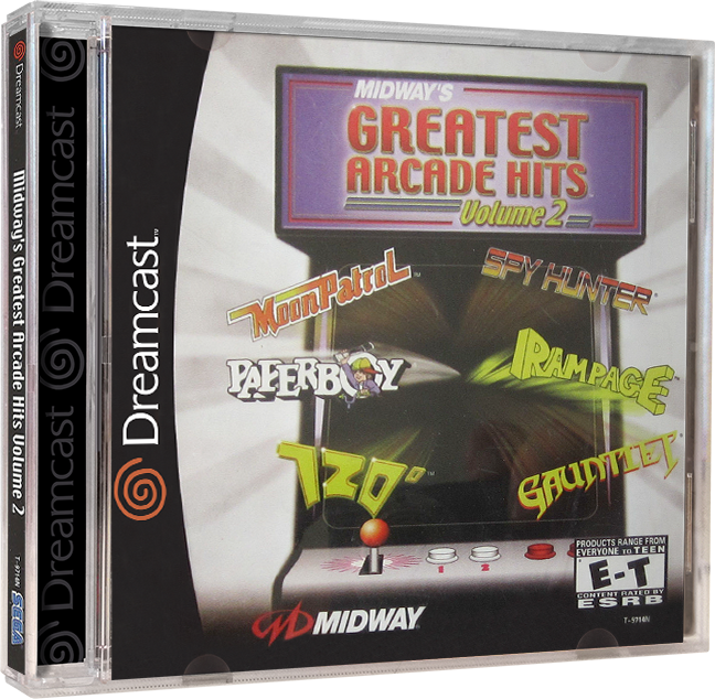 Midway&#39;s Greatest Arcade Hits 2 | NTSC | Dreamcast | DC | En | Reproduction Case and Booklet - NO GAME