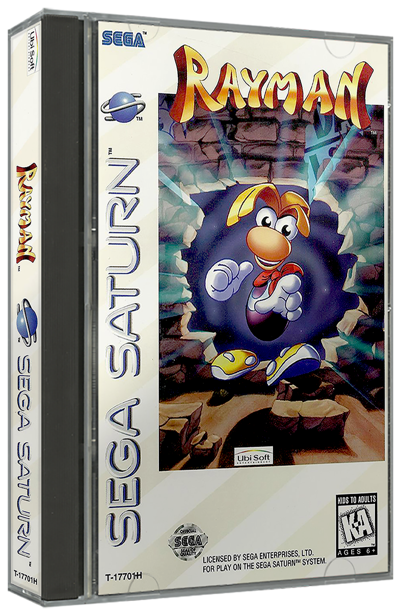 Rayman | NTSC | Sega Saturn | SS | En | Reproduction Case and Booklet - NO GAME