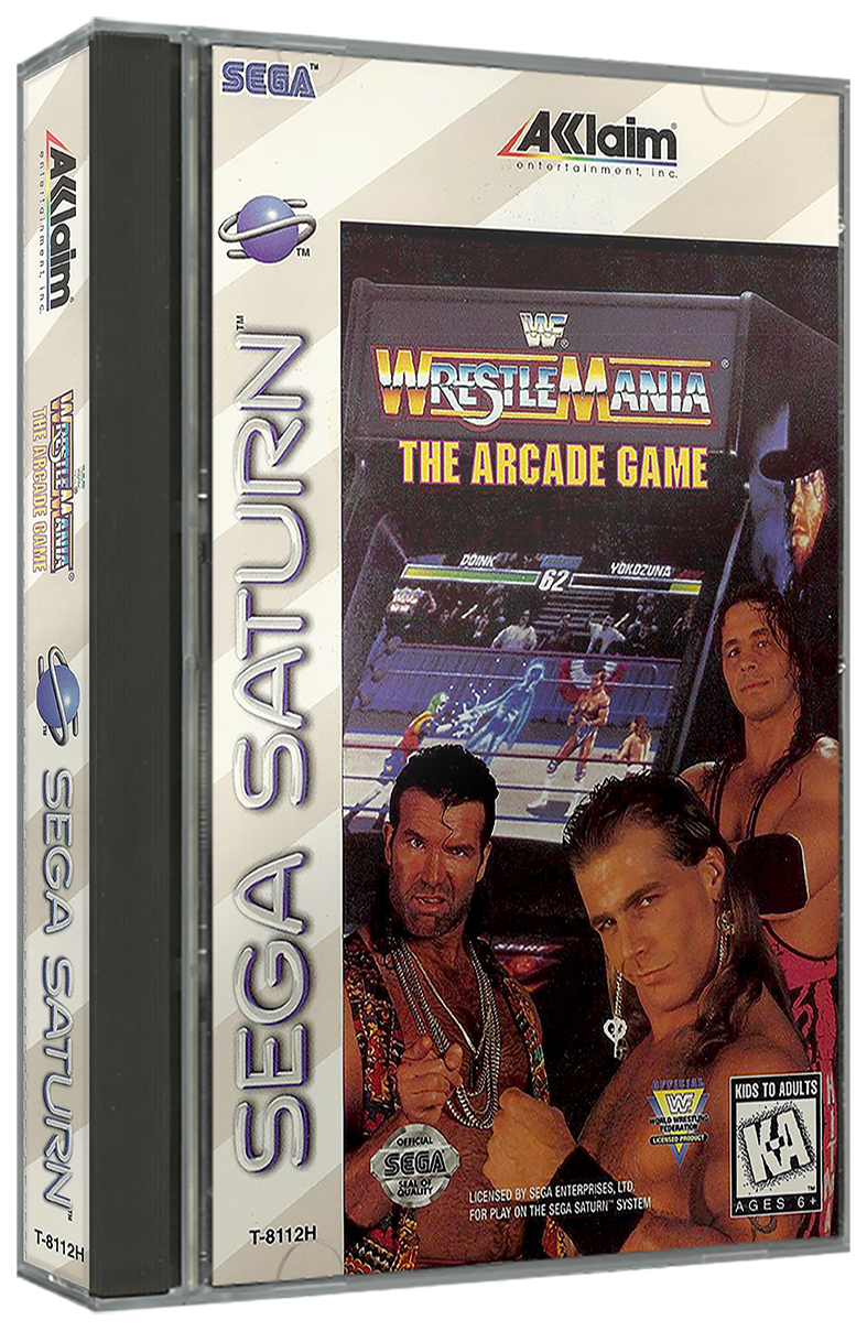 WWF Wrestle Mania - The arcade game | NTSC | Sega Saturn | SS | En | Reproduction Case and Booklet - NO GAME