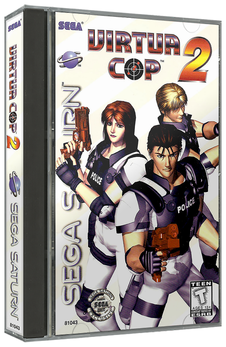 Virtua Cop 2 | NTSC | Sega Saturn | SS | En | Reproduction Case and Booklet - NO GAME