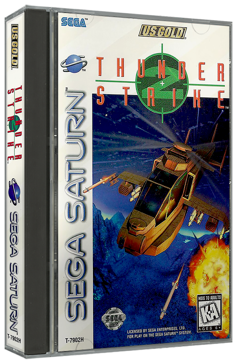 ThunderStrike 2 | NTSC | Sega Saturn | SS | En | Reproduction Case and Booklet - NO GAME