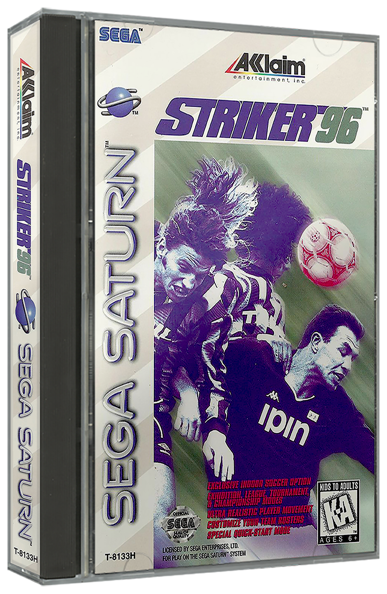 Striker 96 | NTSC | Sega Saturn | SS | En | Reproduction Case and Booklet - NO GAME