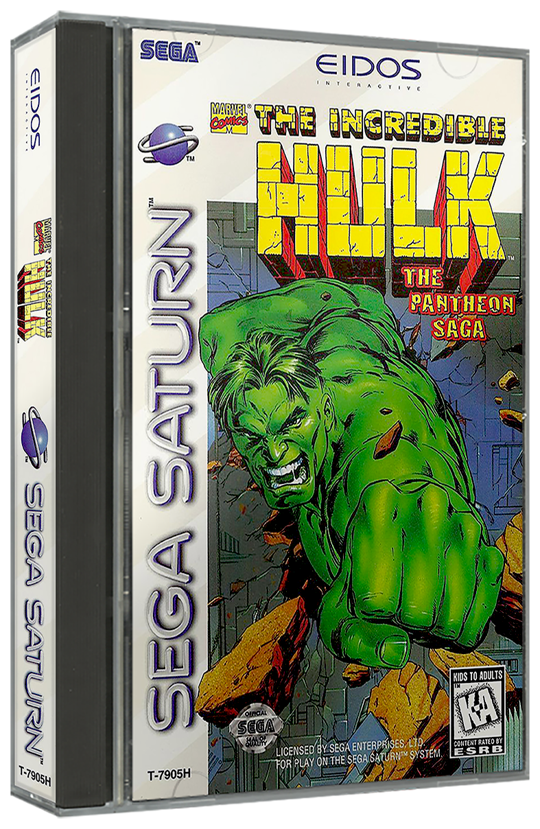 The Incredible Hulk - The Pantheon Saga | NTSC | Sega Saturn | SS | En | Reproduction Case and Booklet - NO GAME