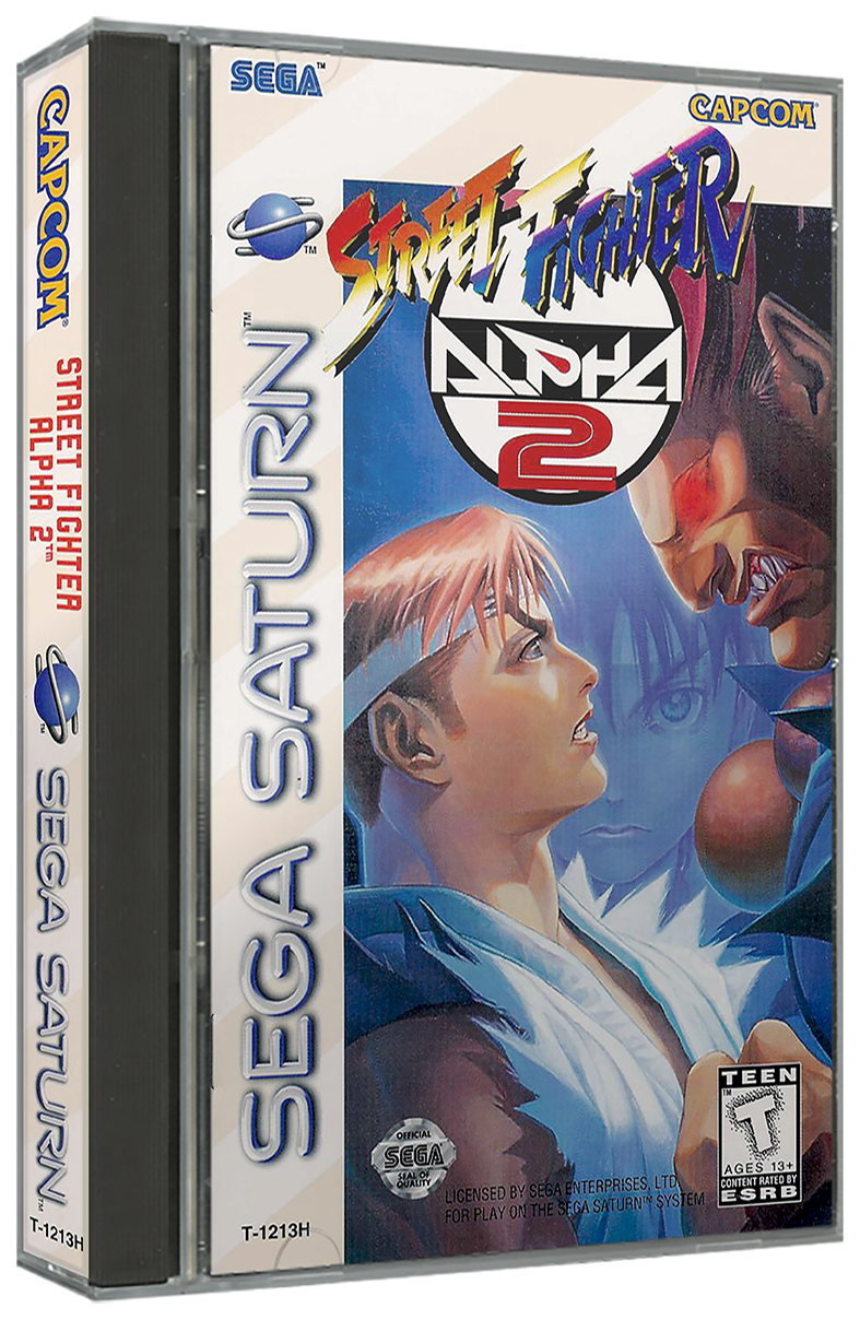 Street Fighter Alpha 2 | NTSC | Sega Saturn | SS | En | Reproduction Case and Booklet - NO GAME