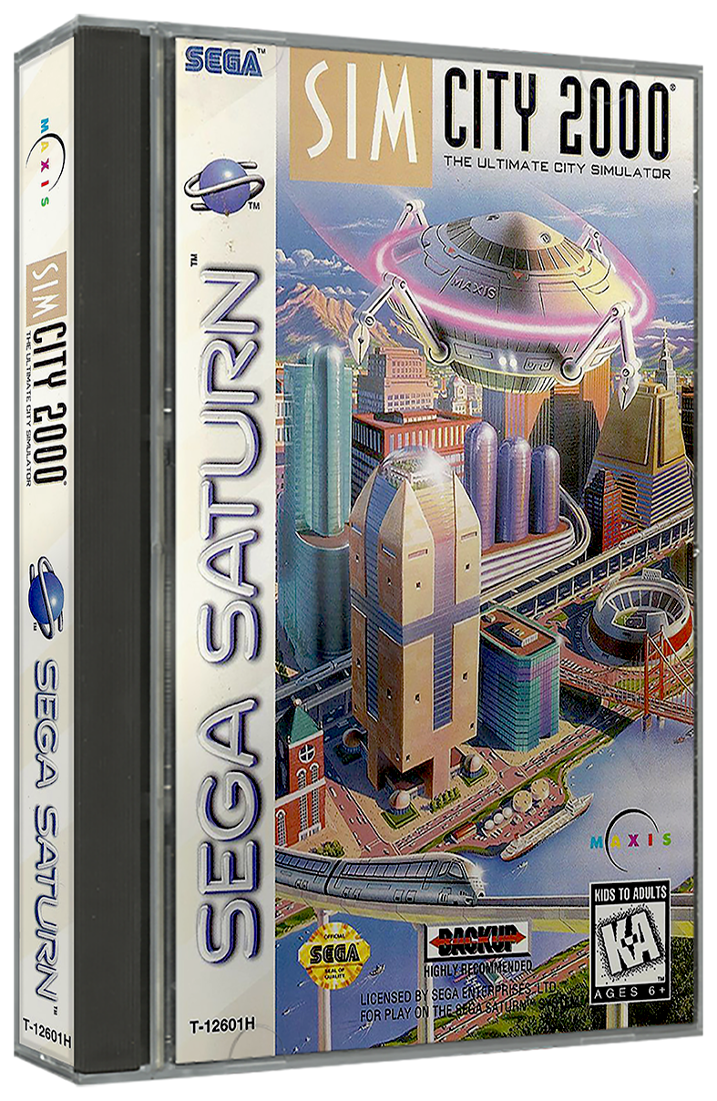 SimCity 2000 | NTSC | Sega Saturn | SS | En | Reproduction Case and Booklet - NO GAME