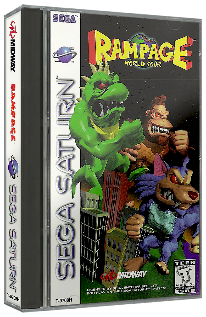Rampage World Tour | NTSC | Sega Saturn | SS | En | Reproduction Case and Booklet - NO GAME