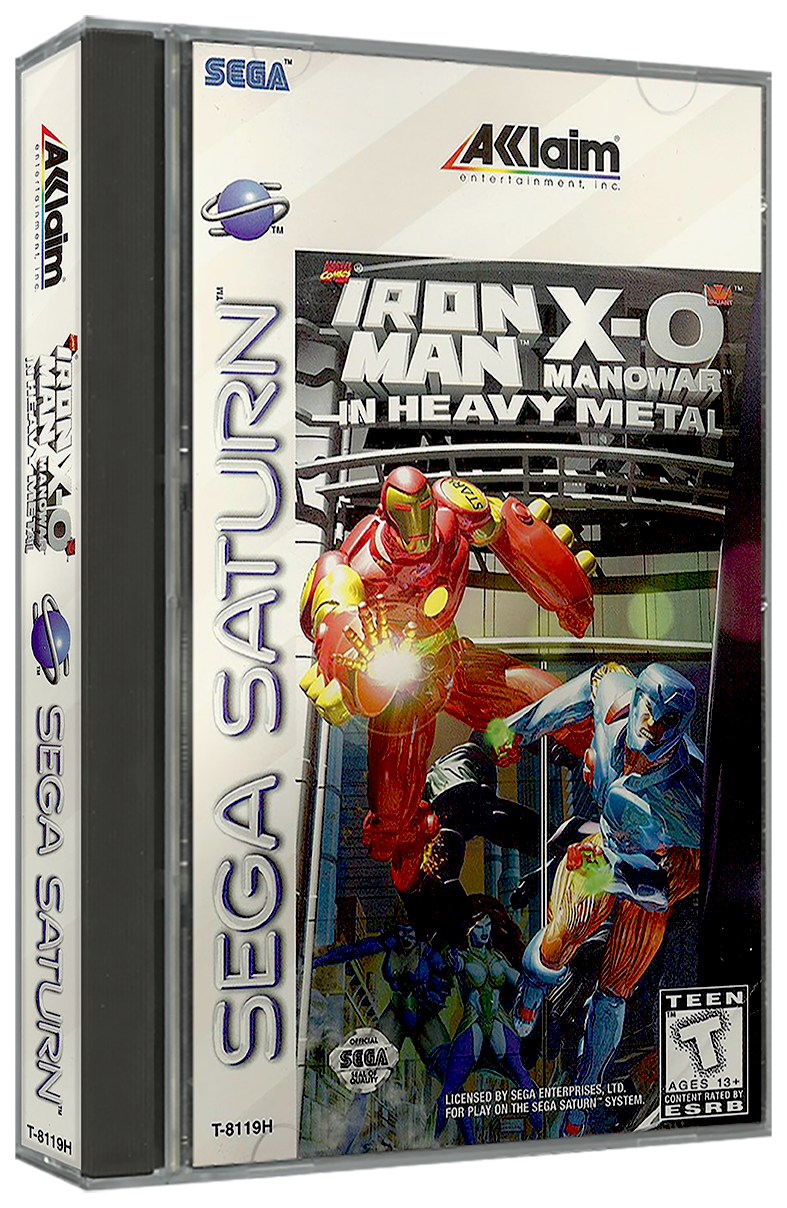 Iron Man X-O Manowar in Heavy Metal | NTSC | Sega Saturn | SS | En | Reproduction Case and Booklet - NO GAME
