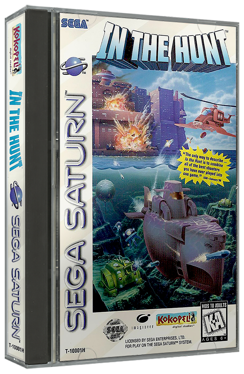In the Hunt | NTSC | Sega Saturn | SS | En | Reproduction Case and Booklet - NO GAME