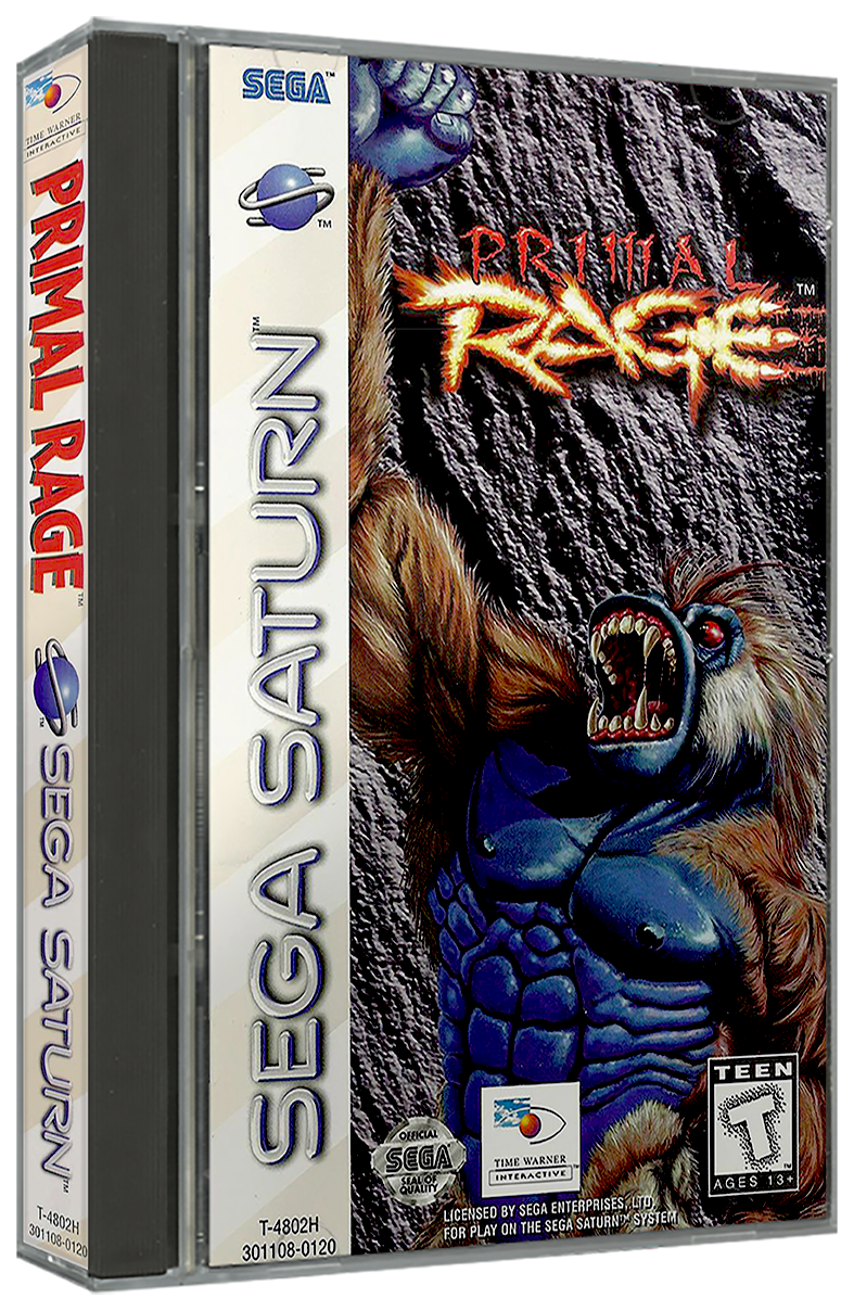 Primal Rage | NTSC | Sega Saturn | SS | En | Reproduction Case and Booklet - NO GAME