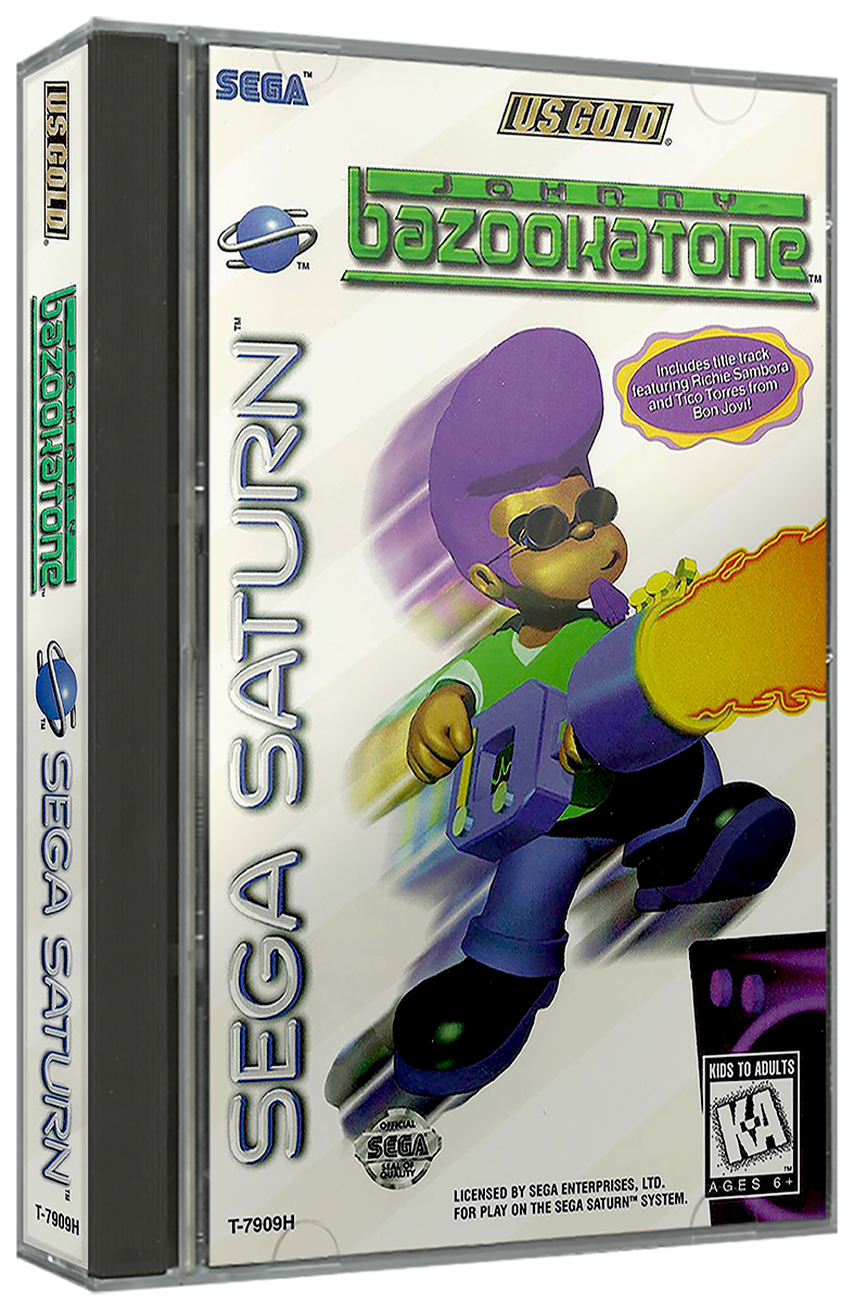 Johnny Bazookatone | NTSC | Sega Saturn | SS | En | Reproduction Case and Booklet - NO GAME