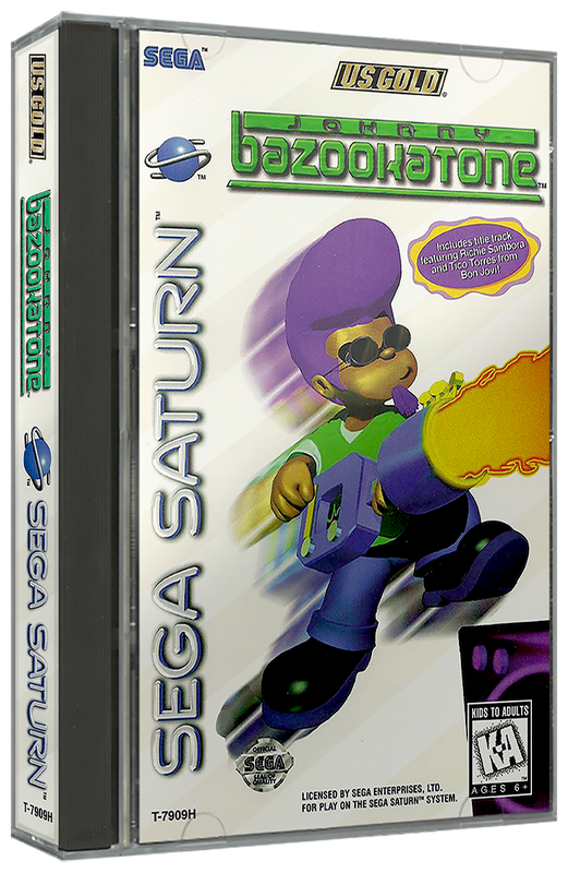 Johnny Bazookatone | NTSC | Sega Saturn | SS | En | Reproduction Case and Booklet - NO GAME