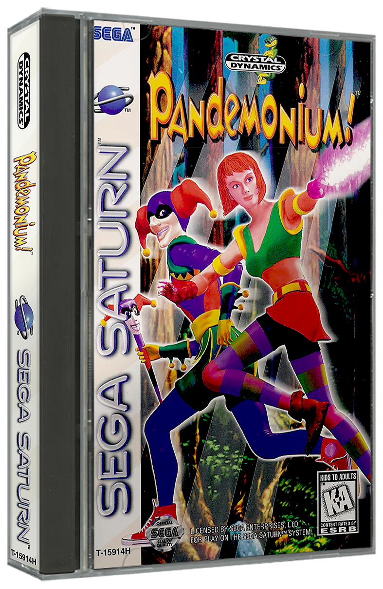 Pandemonium | NTSC | Sega Saturn | SS | En | Reproduction Case and Booklet - NO GAME