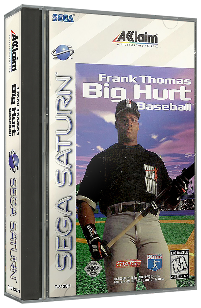 Frank Thomas Big Hurt Baseball | NTSC | Sega Saturn | SS | En | Reproduction Case and Booklet - NO GAME