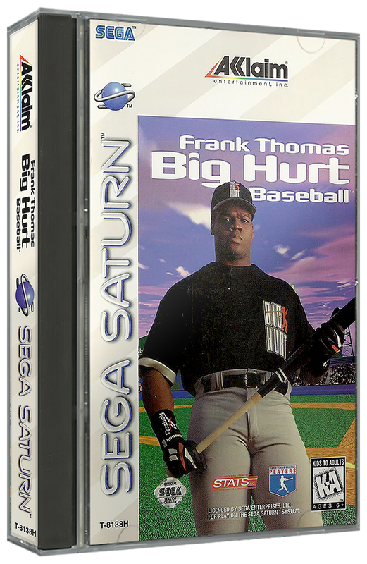 Frank Thomas Big Hurt Baseball | NTSC | Sega Saturn | SS | En | Reproduction Case and Booklet - NO GAME
