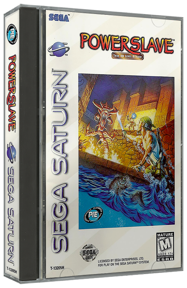 Powerslave | NTSC | Sega Saturn | SS | En | Reproduction Case and Booklet - NO GAME