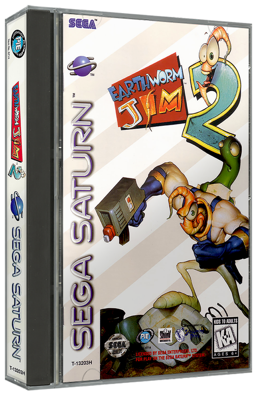 Earthworm Jim  2 | NTSC | Sega Saturn | SS | En | Reproduction Case and Booklet - NO GAME