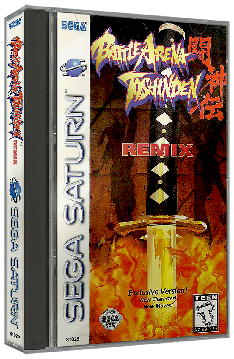 Battle Arena Toshinden Remix | NTSC | Sega Saturn | SS | En | Reproduction Case and Booklet - NO GAME