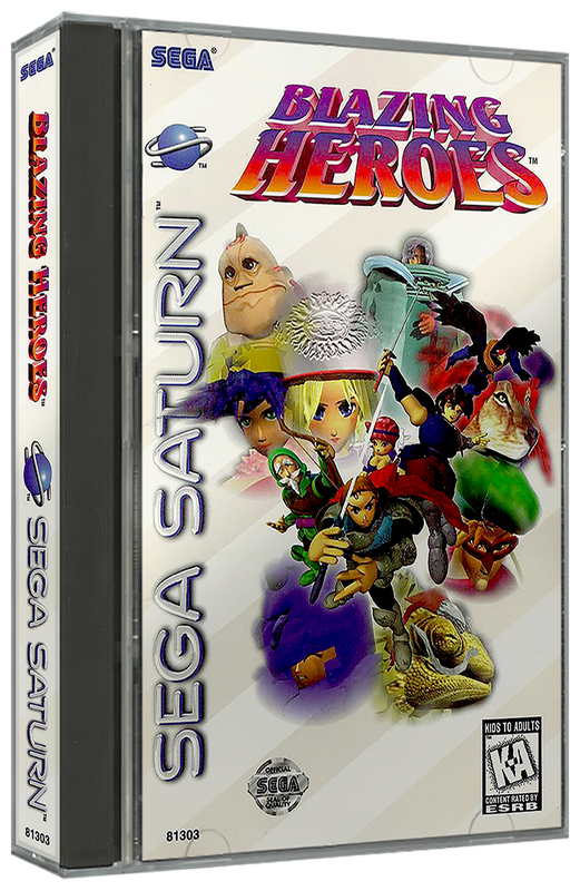 Blazing Heroes | NTSC | Sega Saturn | SS | En | Reproduction Case and Booklet - NO GAME