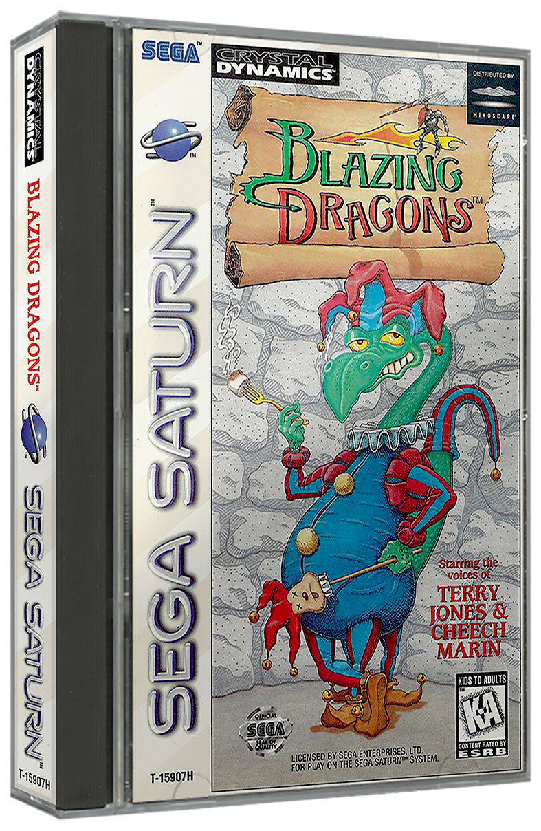 Blazing Dragons | NTSC | Sega Saturn | SS | En | Reproduction Case and Booklet - NO GAME