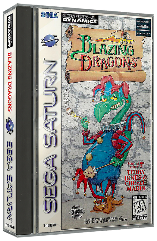Blazing Dragons | NTSC | Sega Saturn | SS | En | Reproduction Case and Booklet - NO GAME