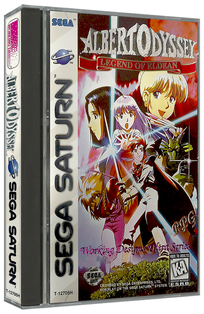 Albert Odyssey Legend of Eldean | NTSC | Sega Saturn | SS | En | Reproduction Case and Booklet - NO GAME