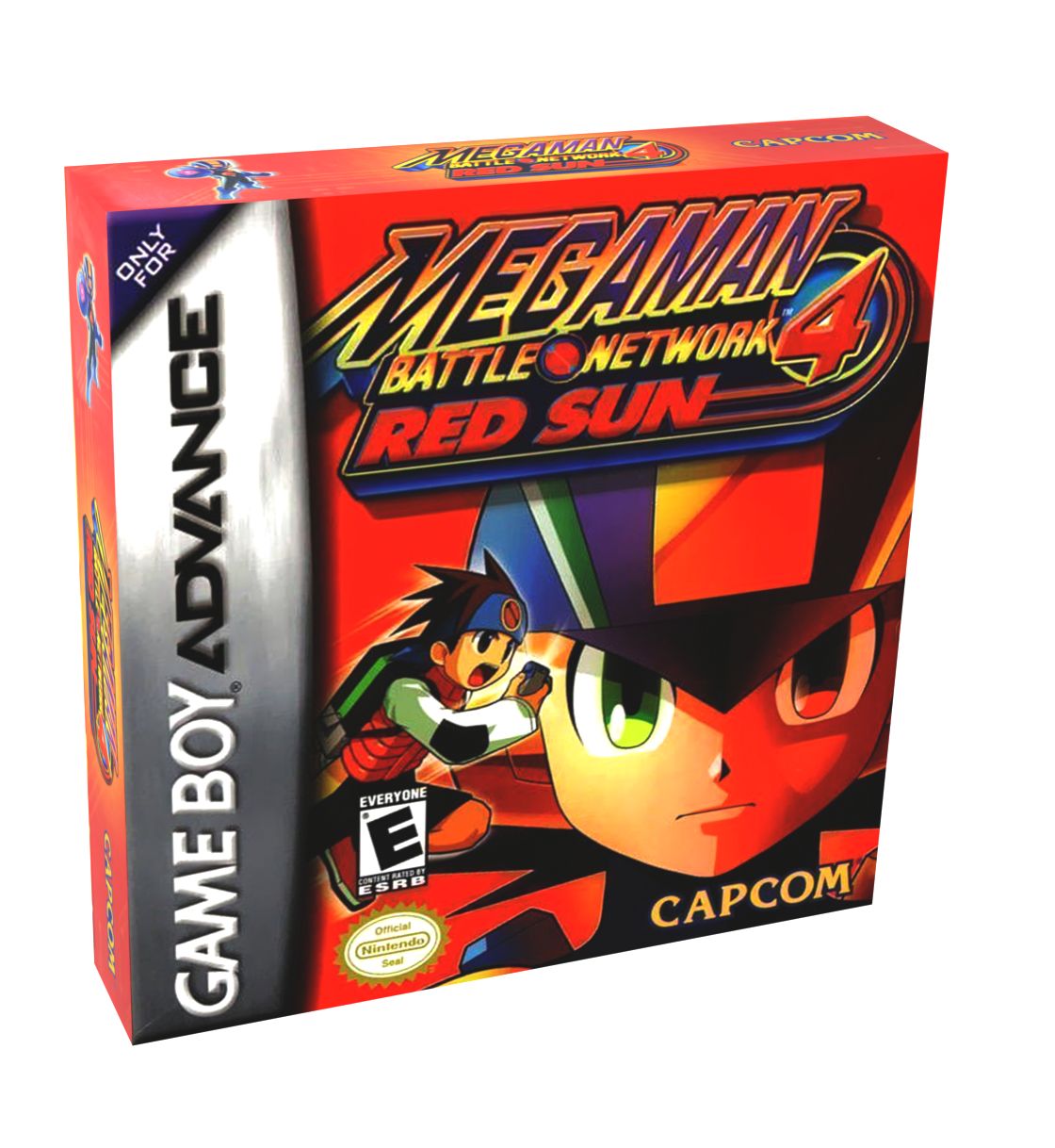 Mega Man Battle Network 4 Red Sun Reproduction Box