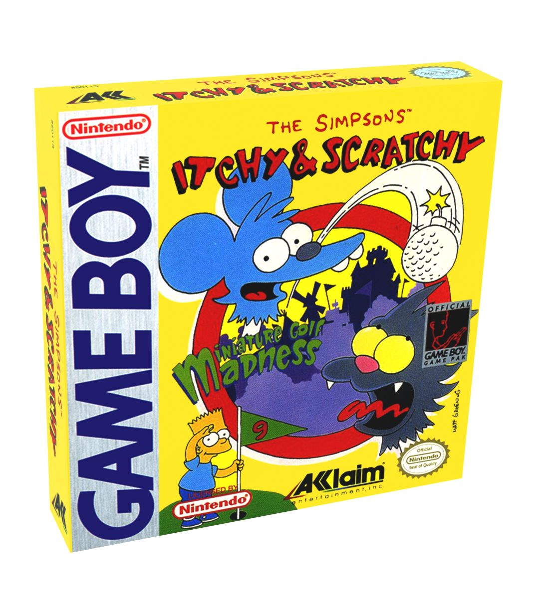 The Simpsons Itchy and Scratchy Golf  Reproduction Box