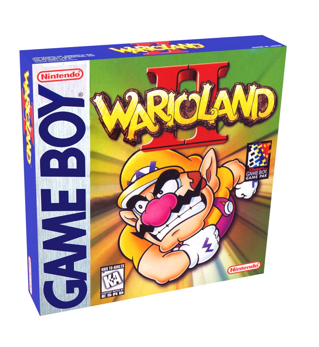 Wario Land 2 Reproduction Box
