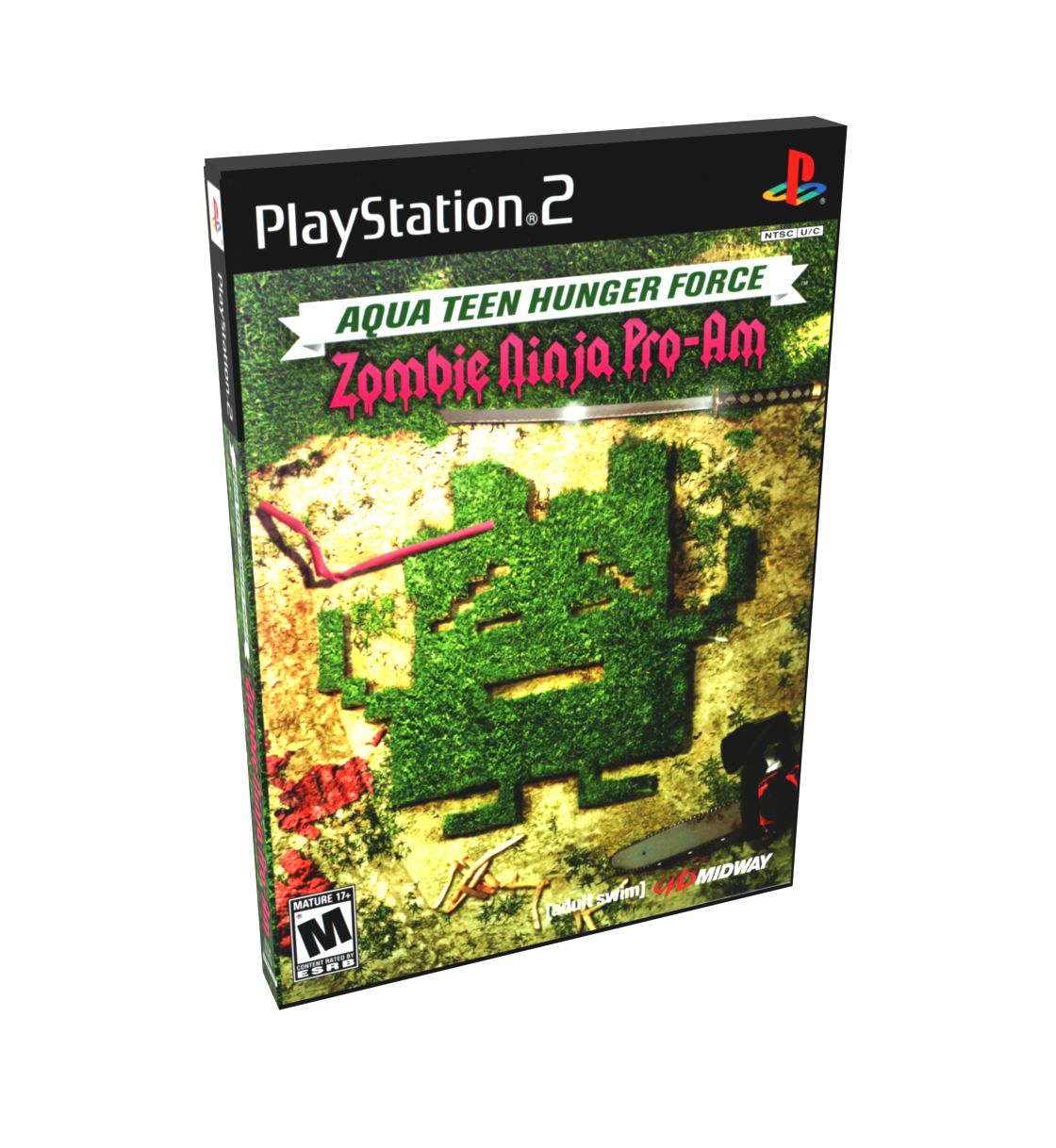 Aqua Teen Hunger Force Zombie Ninja Pro Am | NTSC | Playstation 2 | PS2 | En | Reproduction Case and Booklet - NO GAME