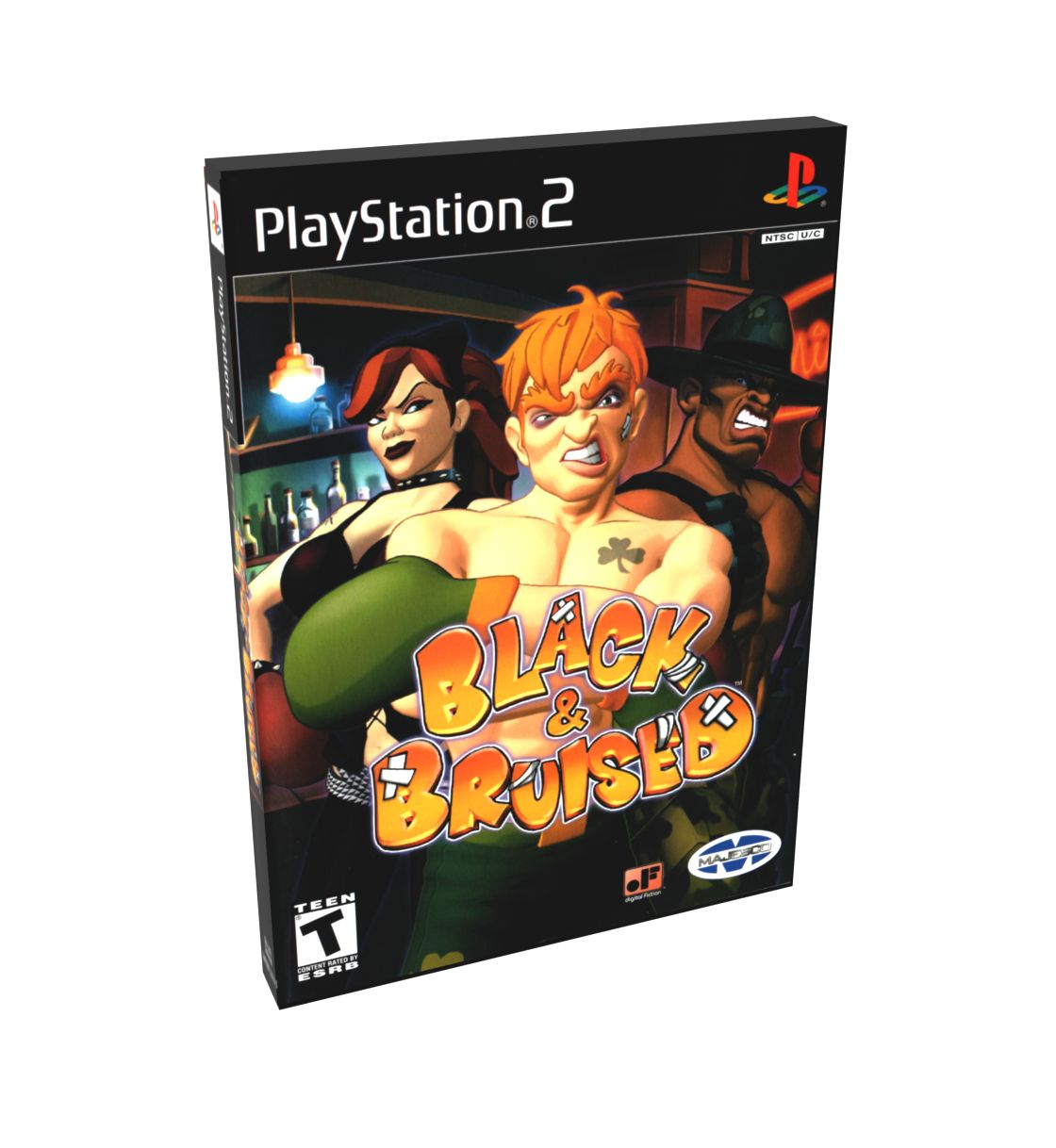 Black &amp; Bruised | NTSC | Playstation 2 | PS2 | En | Reproduction Case and Booklet - NO GAME