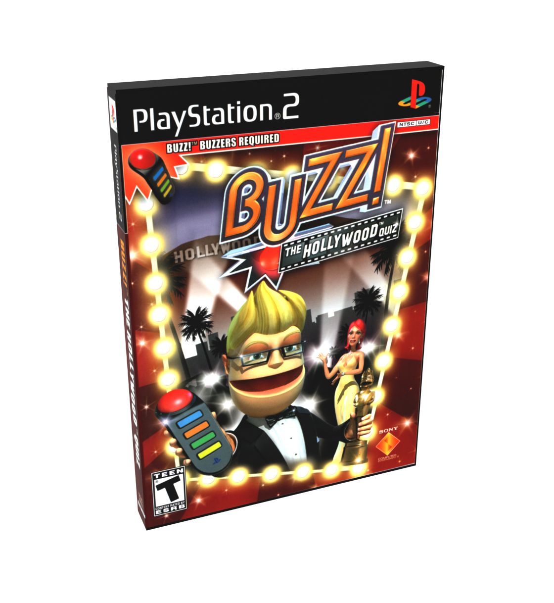 Buzz! The Hollywood Quiz | NTSC | Playstation 2 | PS2 | En | Reproduction Case and Booklet - NO GAME