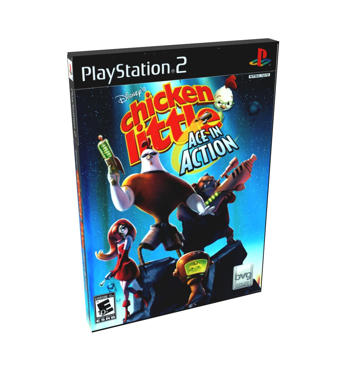 Chicken Little (Disney&#39;s) Ace in Action | NTSC | Playstation 2 | PS2 | En | Reproduction Case and Booklet - NO GAME