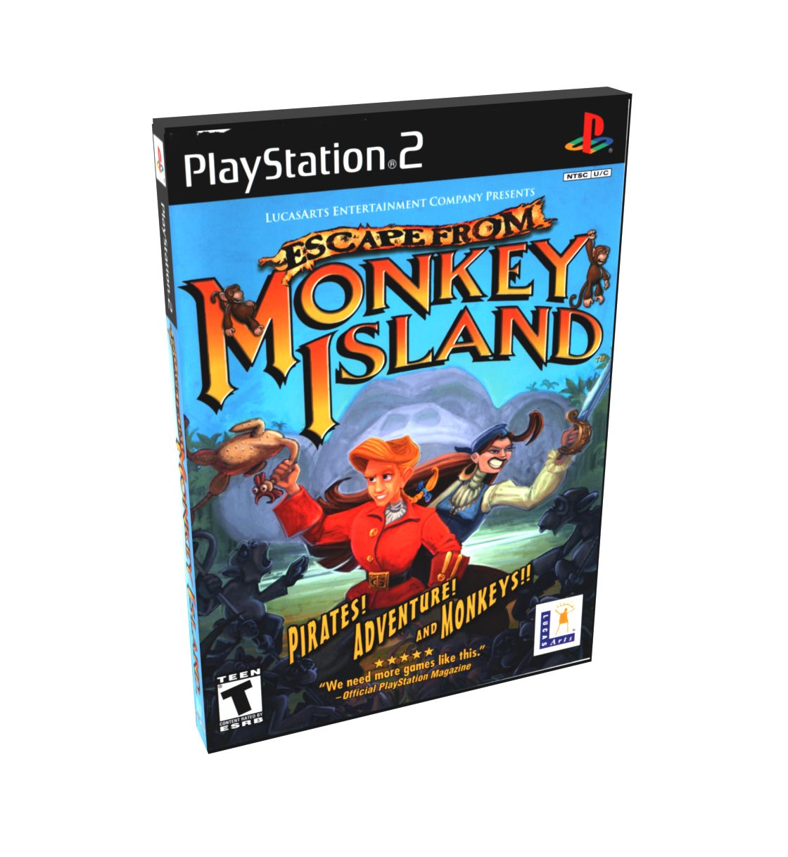 Escape from Monkey Island | NTSC | Playstation 2 | PS2 | En | Reproduction Case and Booklet - NO GAME