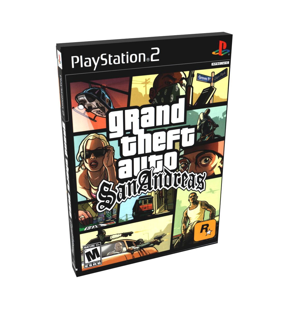 Grand Theft Auto San Andreas | NTSC | Playstation 2 | PS2 | En | Reproduction Case and Booklet - NO GAME