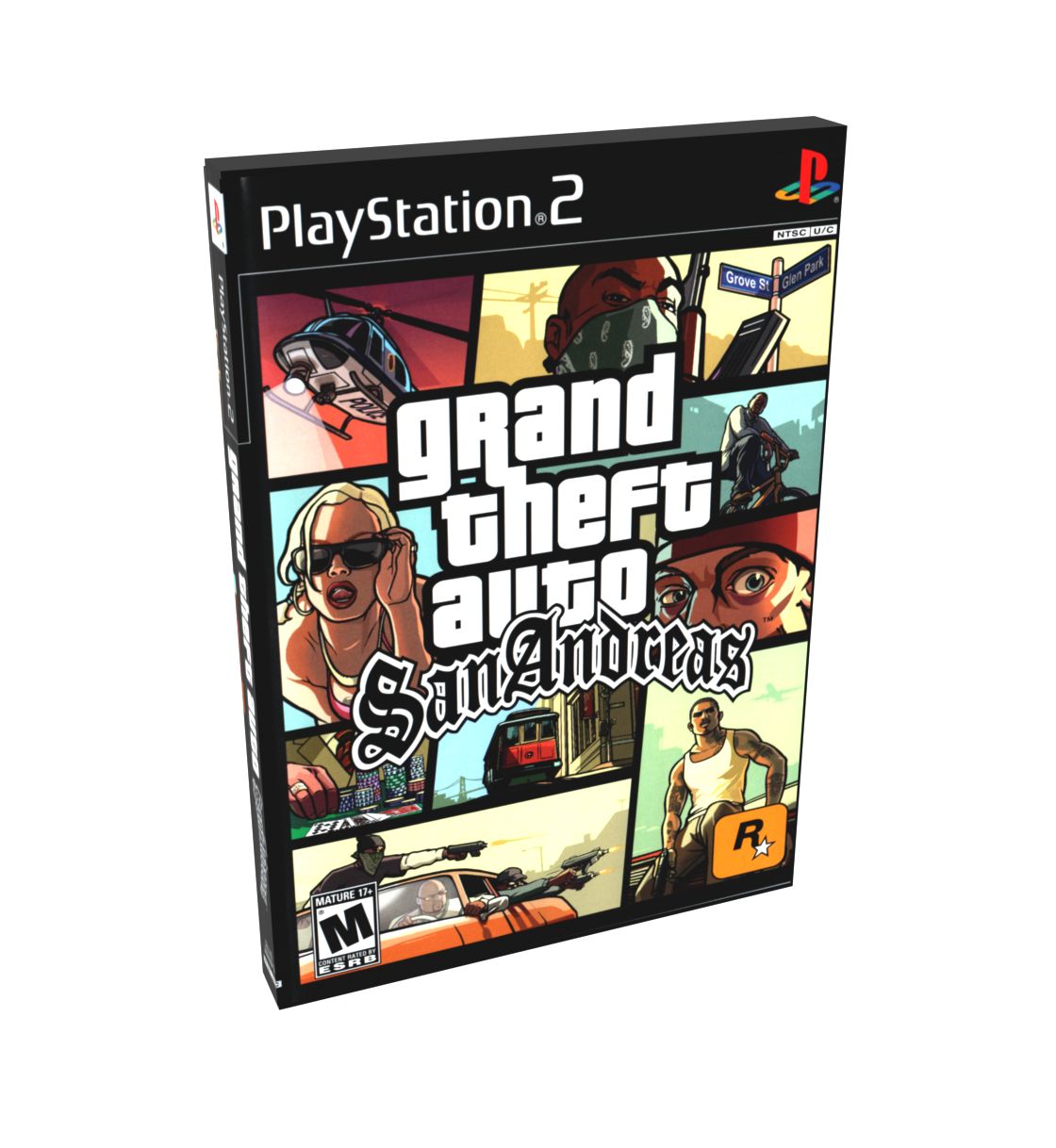 Grand Theft Auto San Andreas (Grand Theft Auto The Trilogy multi) | NTSC | Playstation 2 | PS2 | En | Reproduction Case and Booklet - NO GAME