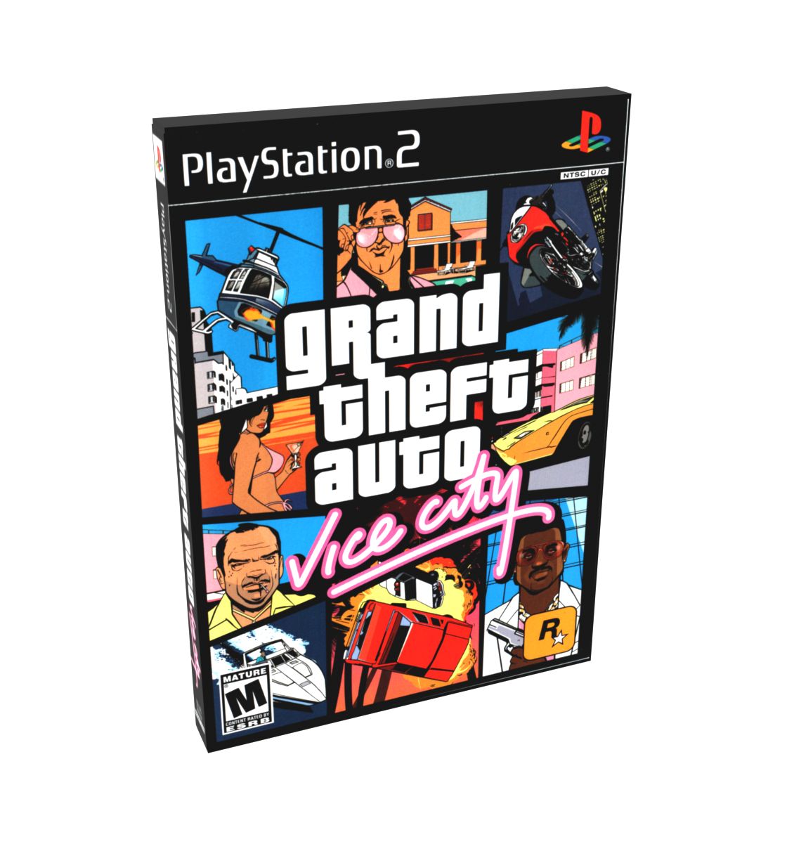 Grand Theft Auto Vice City | NTSC | Playstation 2 | PS2 | En | Reproduction Case and Booklet - NO GAME