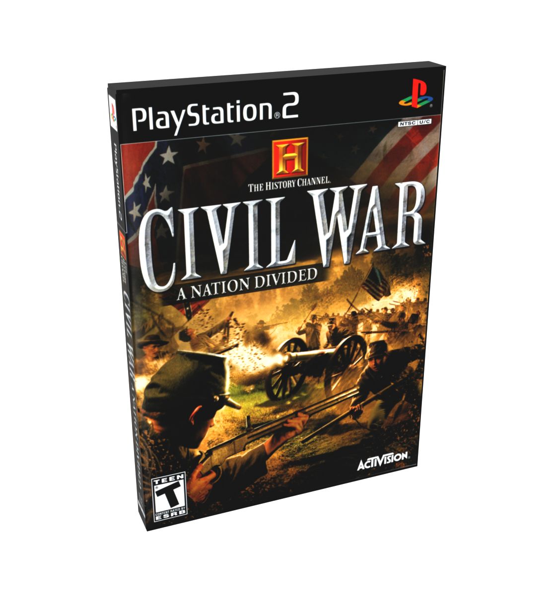 History Channel Civil War A Nation Divided | NTSC | Playstation 2 | PS2 | En | Reproduction Case and Booklet - NO GAME