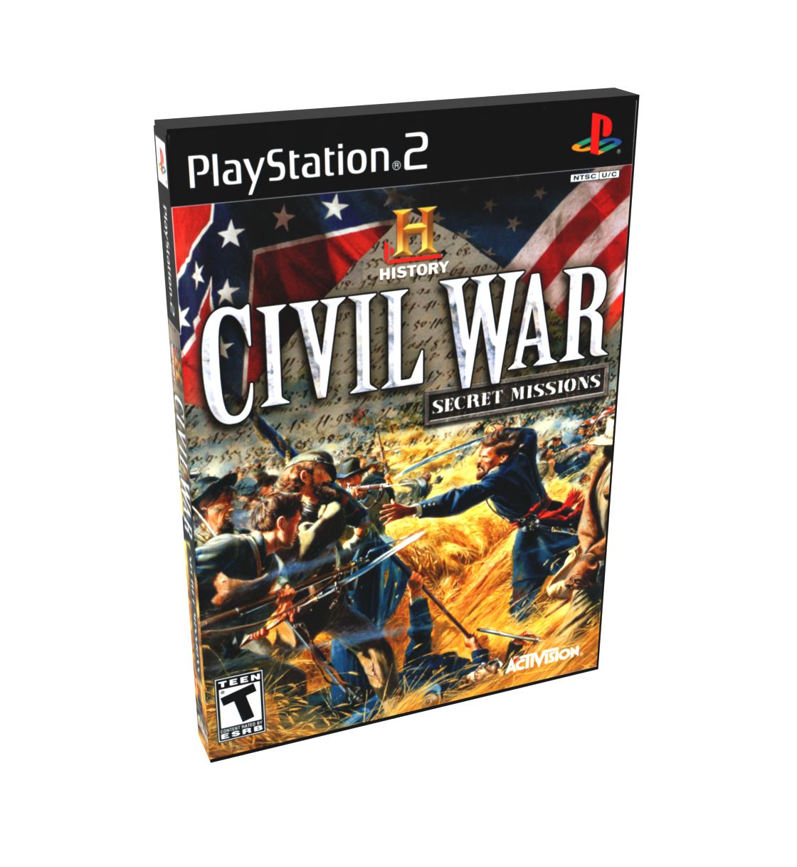 History Channel Civil War Secret Missions | NTSC | Playstation 2 | PS2 | En | Reproduction Case and Booklet - NO GAME