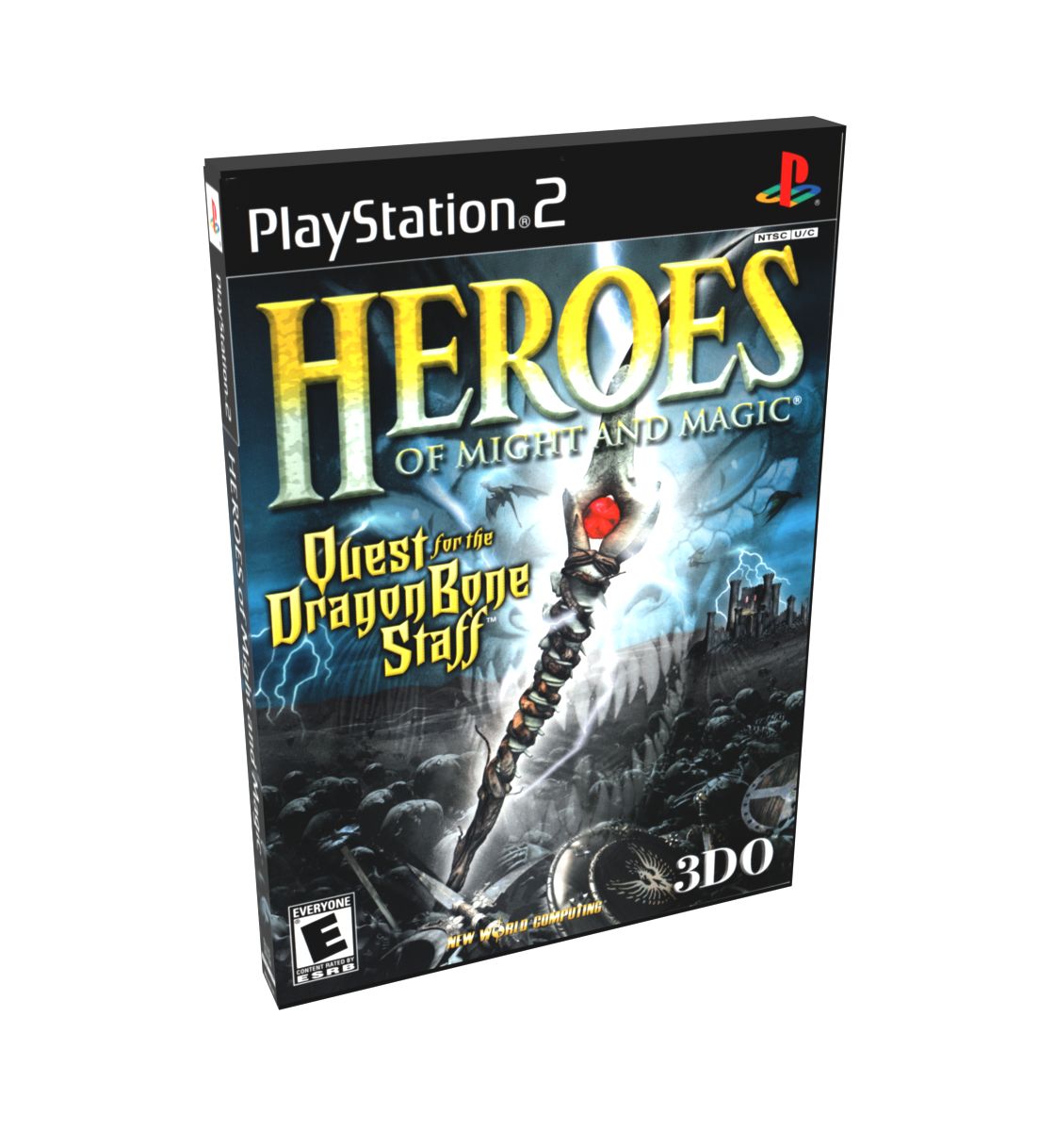 Heroes of Might and Magic Quest for the DragonBone Staff | NTSC | Playstation 2 | PS2 | En | Reproduction Case and Booklet - NO GAME