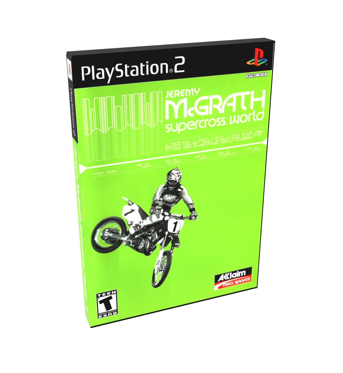 Jeremy McGrath Supecross World 2002 | NTSC | Playstation 2 | PS2 | En | Reproduction Case and Booklet - NO GAME