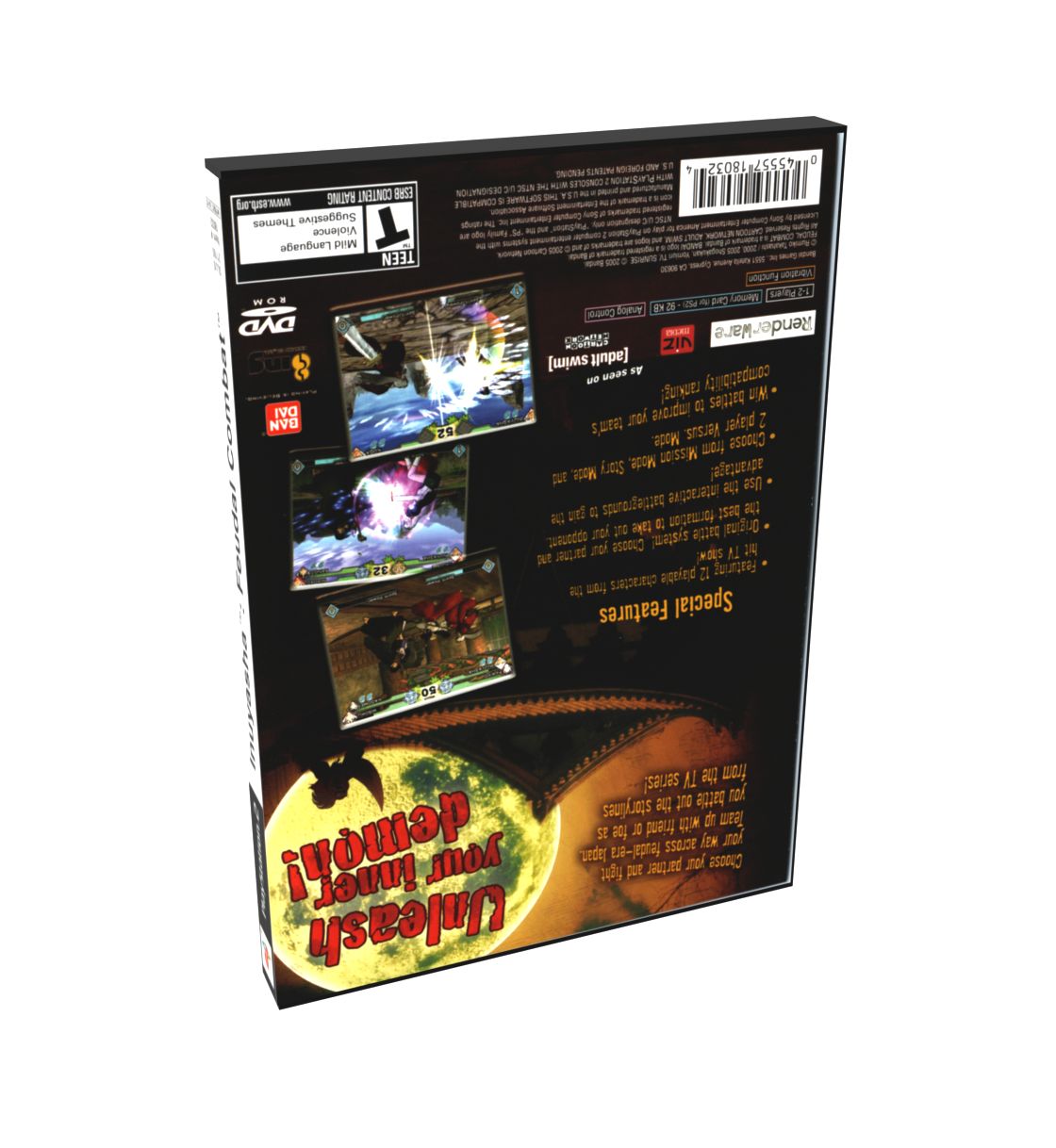 InuYasha Feudal Combat (inside) | NTSC | Playstation 2 | PS2 | En | Reproduction Case and Booklet - NO GAME