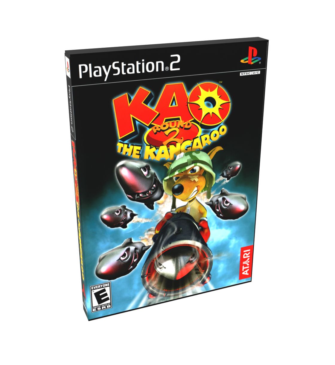 Kao The Kangaroo Round Two | NTSC | Playstation 2 | PS2 | En | Reproduction Case and Booklet - NO GAME