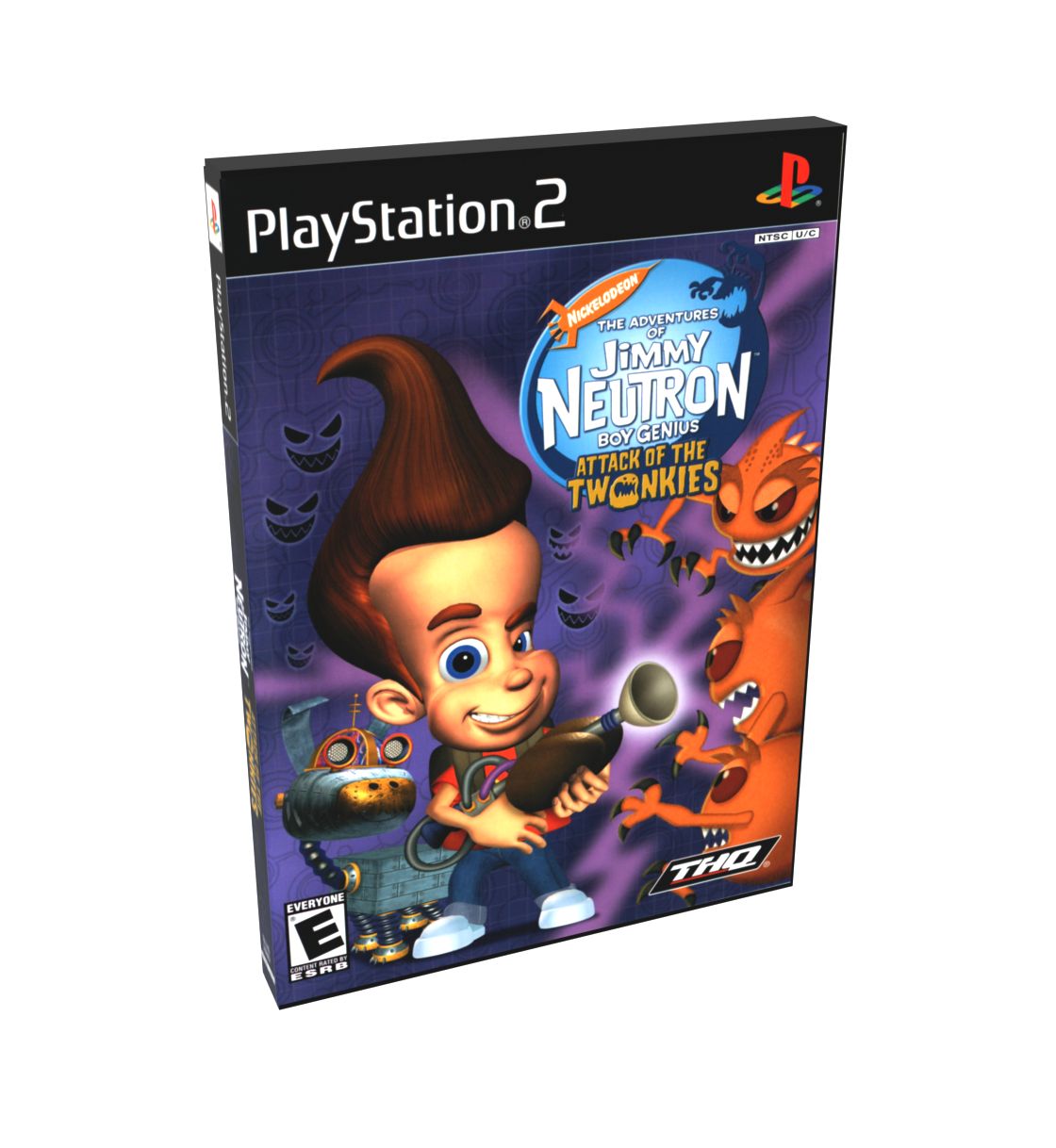 Jimmy Neutron Boy Genius, The Adventures of Attack of the Twonkies | NTSC | Playstation 2 | PS2 | En | Reproduction Case and Booklet - NO GAME