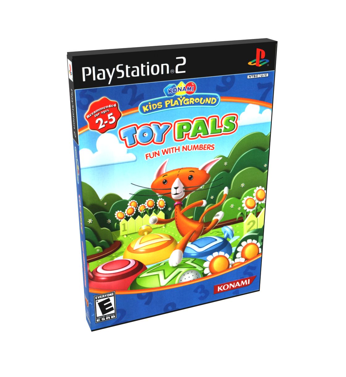 Konami Kids Playground Toy Pals Fun With Numbers | NTSC | Playstation 2 | PS2 | En | Reproduction Case and Booklet - NO GAME