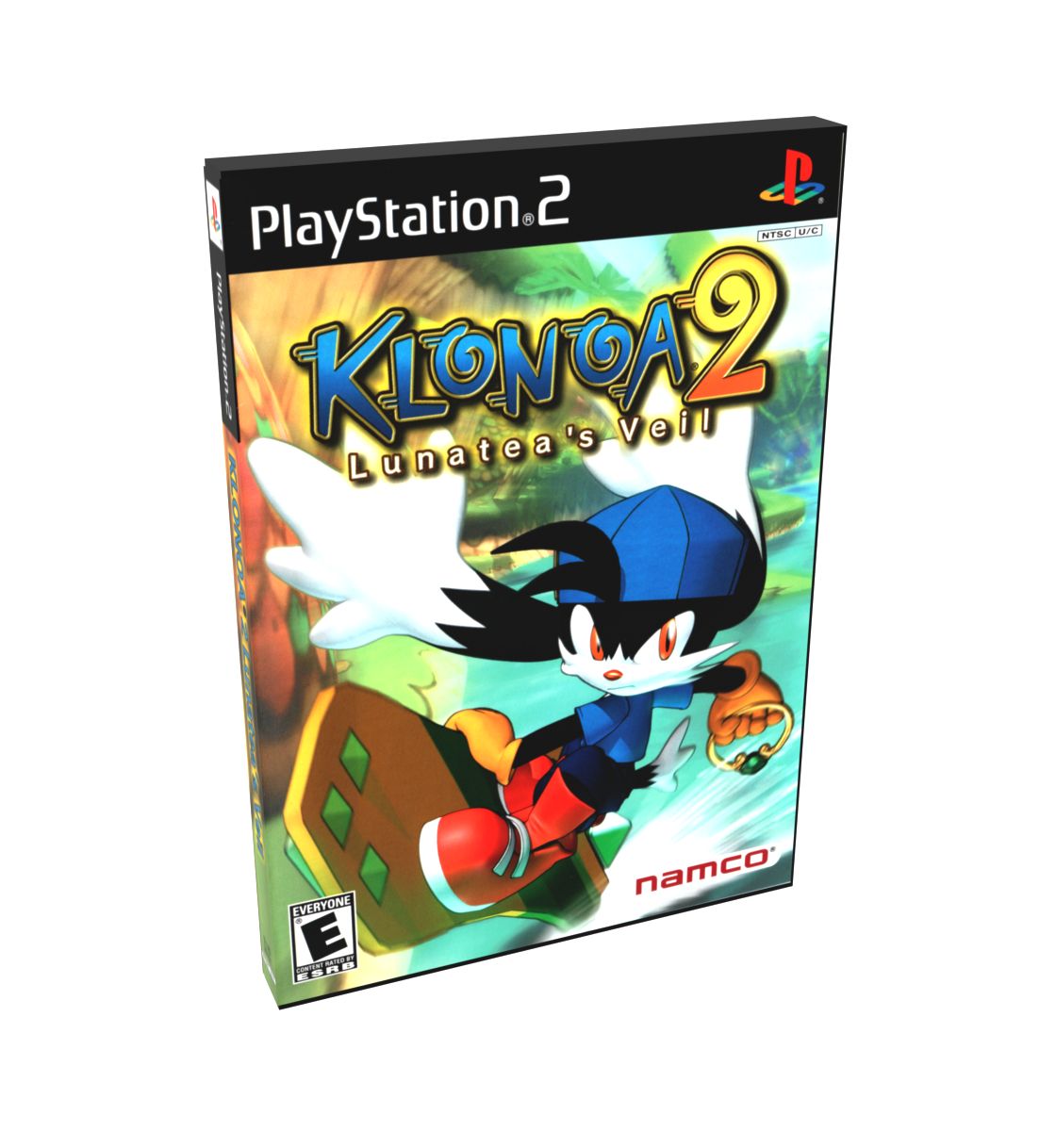 Klonoa 2 Lunatea&#39;s Veil | NTSC | Playstation 2 | PS2 | En | Reproduction Case and Booklet - NO GAME