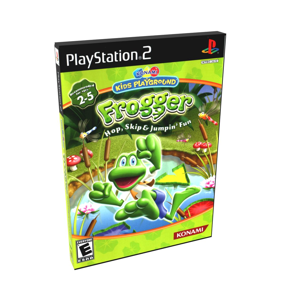 Konami Kids Playground Frogger Hop, Skip &amp; Jumpin&#39; Fun (Bonus Disc) | NTSC | Playstation 2 | PS2 | En | Reproduction Case and Booklet - NO GAME