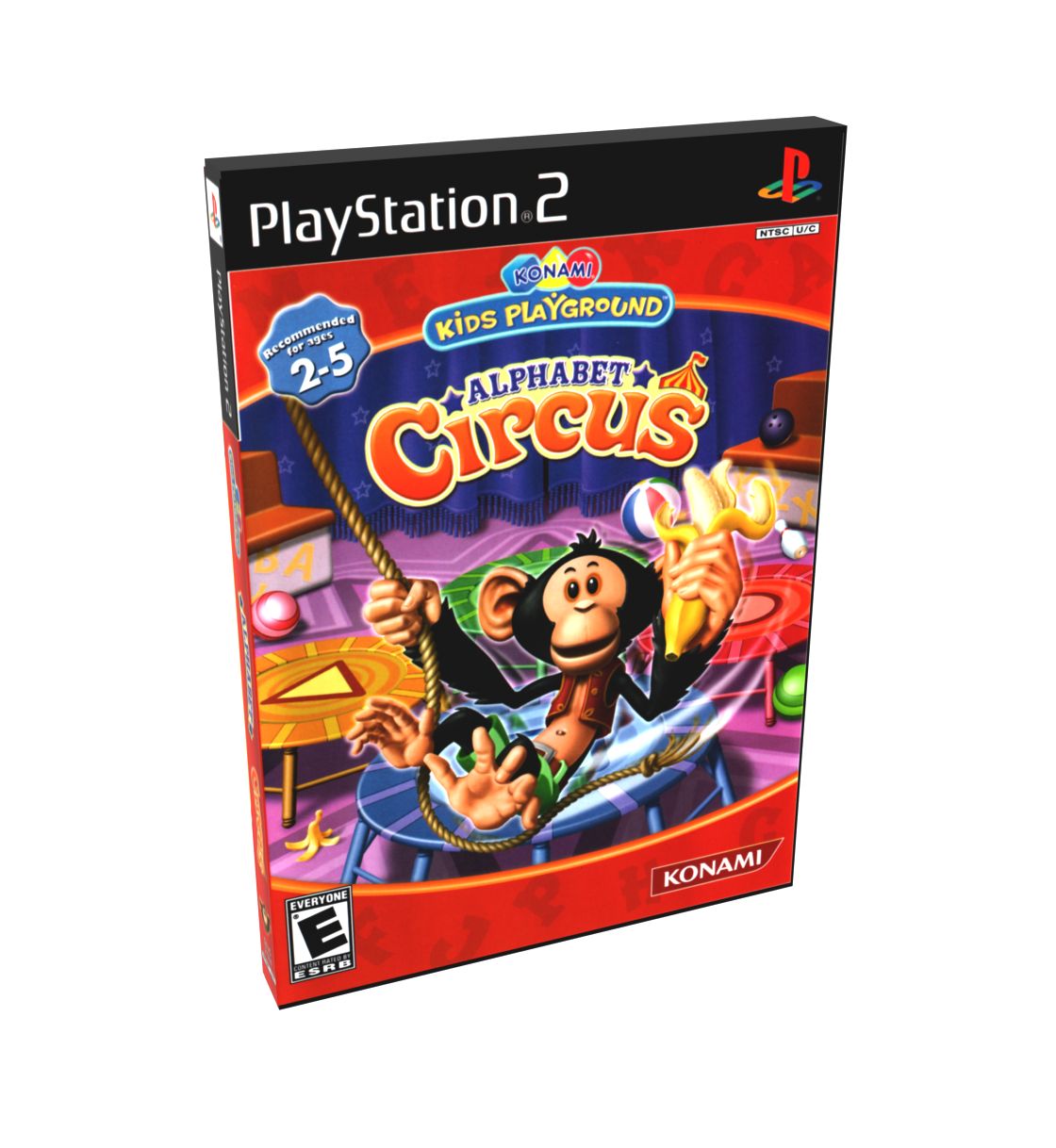 Konami Kids Playground Alphabet Circus | NTSC | Playstation 2 | PS2 | En | Reproduction Case and Booklet - NO GAME