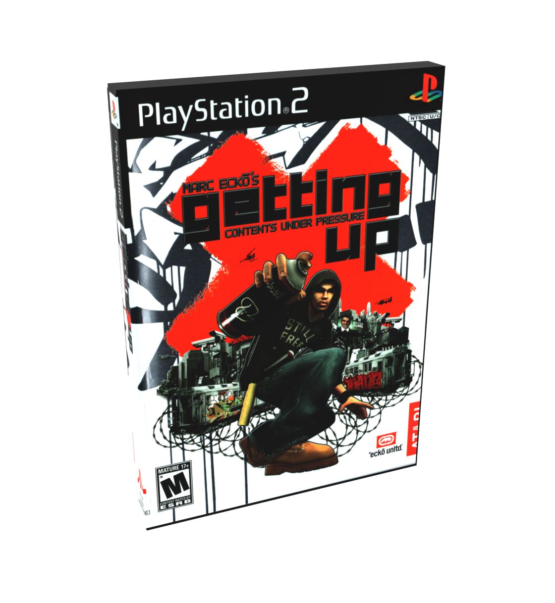 Marc Ecko&#39;s Getting Up Contents Under Pressure | NTSC | Playstation 2 | PS2 | En | Reproduction Case and Booklet - NO GAME