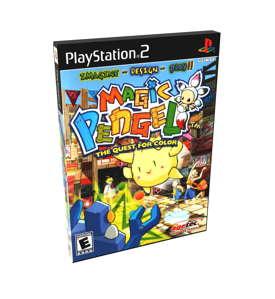 Magic Pengel The Quest for Color | NTSC | Playstation 2 | PS2 | En | Reproduction Case and Booklet - NO GAME