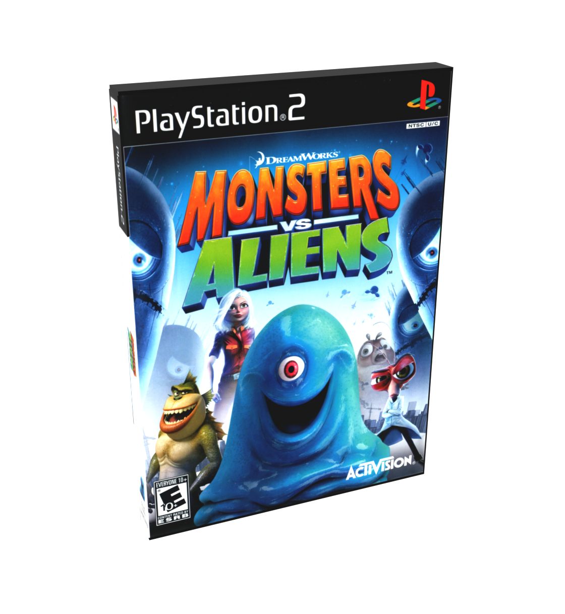 Monsters vs. Aliens (Dreamworks) | NTSC | Playstation 2 | PS2 | En | Reproduction Case and Booklet - NO GAME